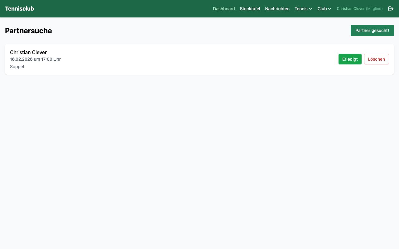 Partnerbörse mit aktiven Gesuchen